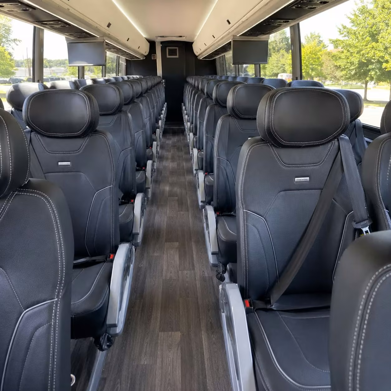56 passenger charter bus interior