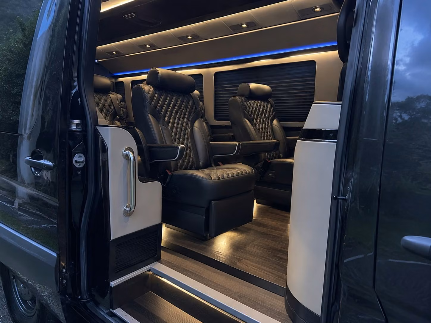 sprinter van with driver inside